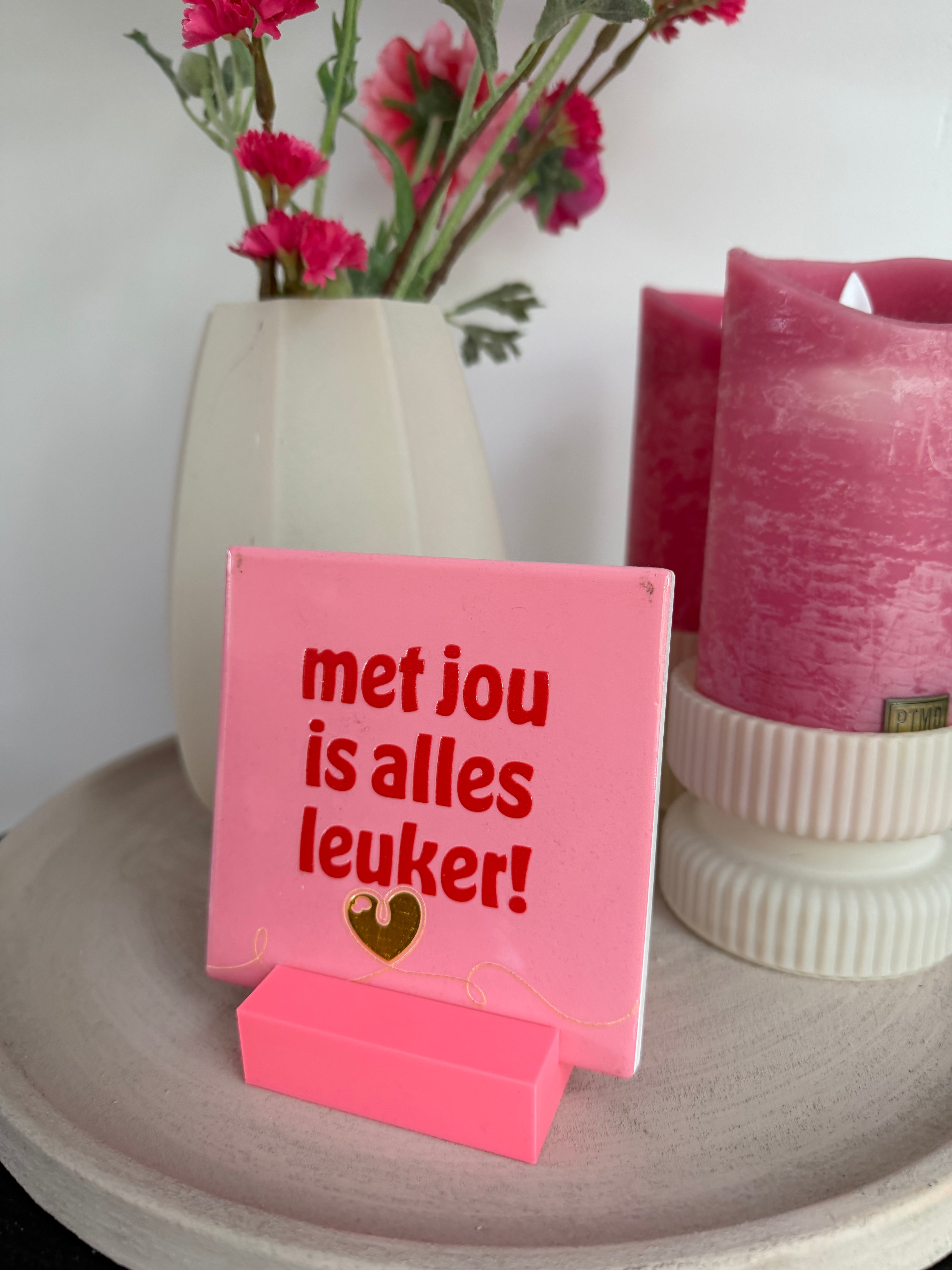 Tegelhouder Roze