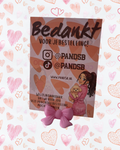 Kaart/ foto houder strik roze klein