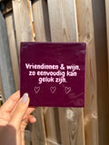Tegeltje vriendinnen en wijn
