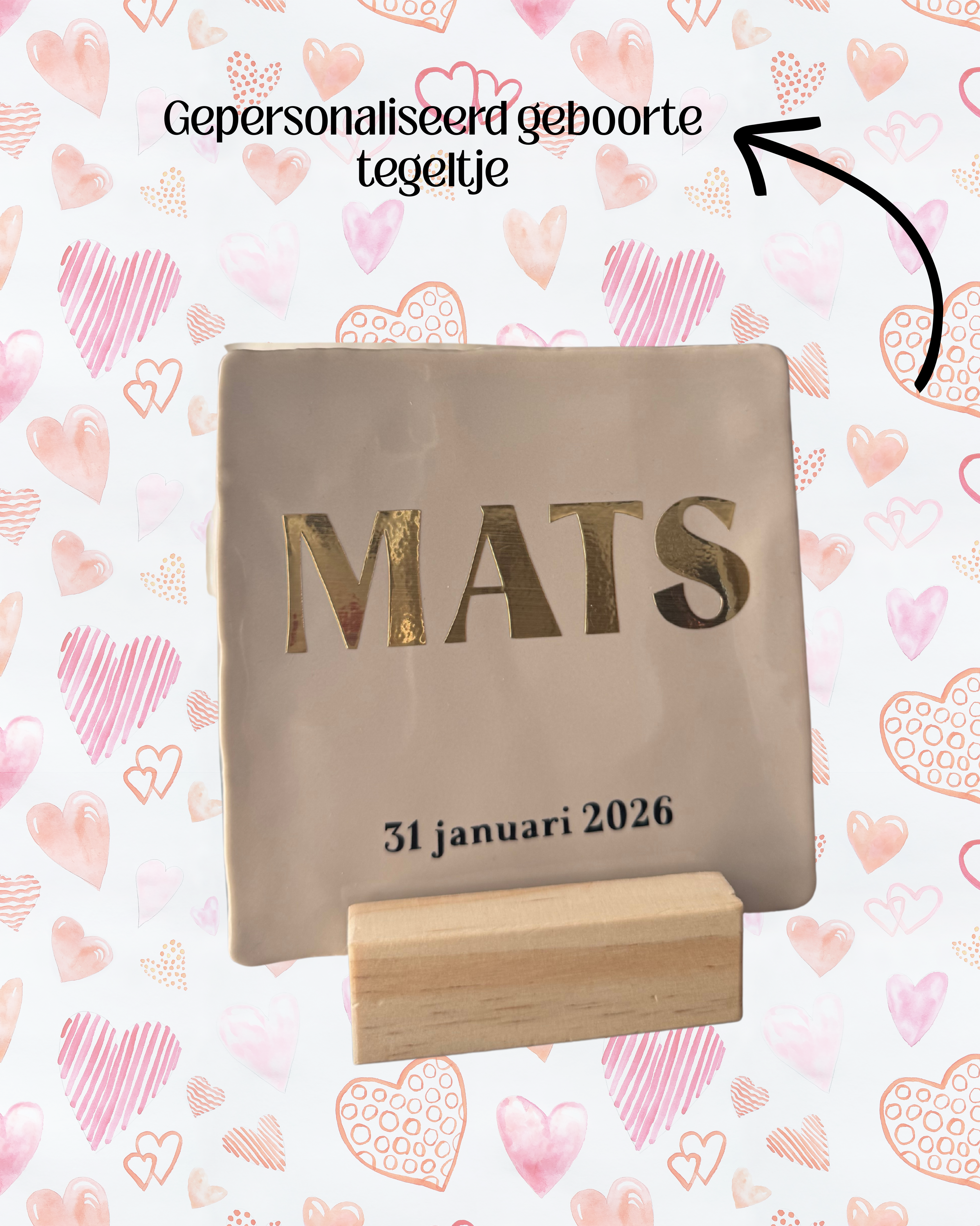 Tegeltje personaliseren geboorte