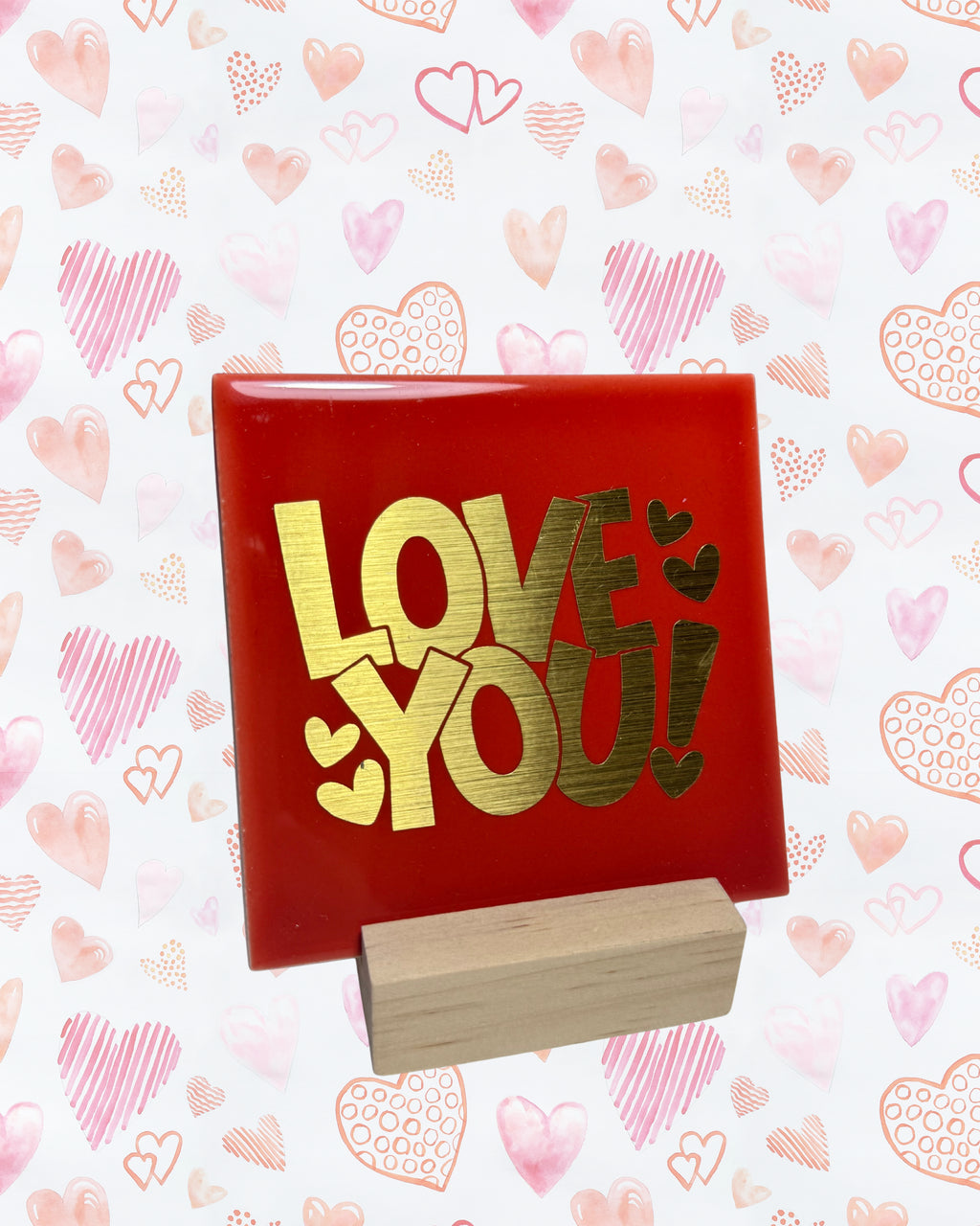 Tegeltje love you