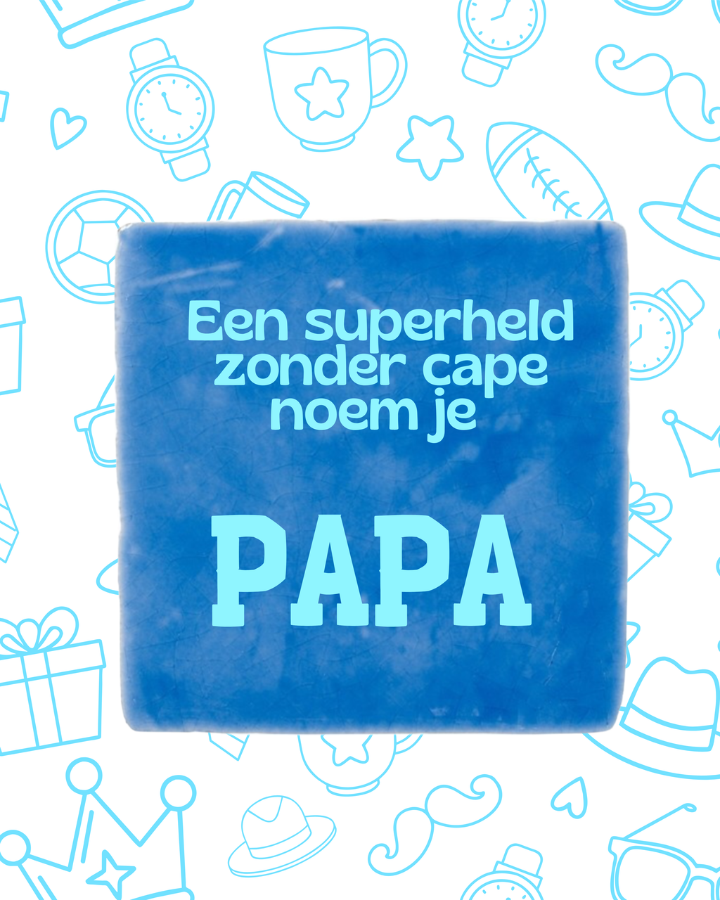Tegeltje superheld papa