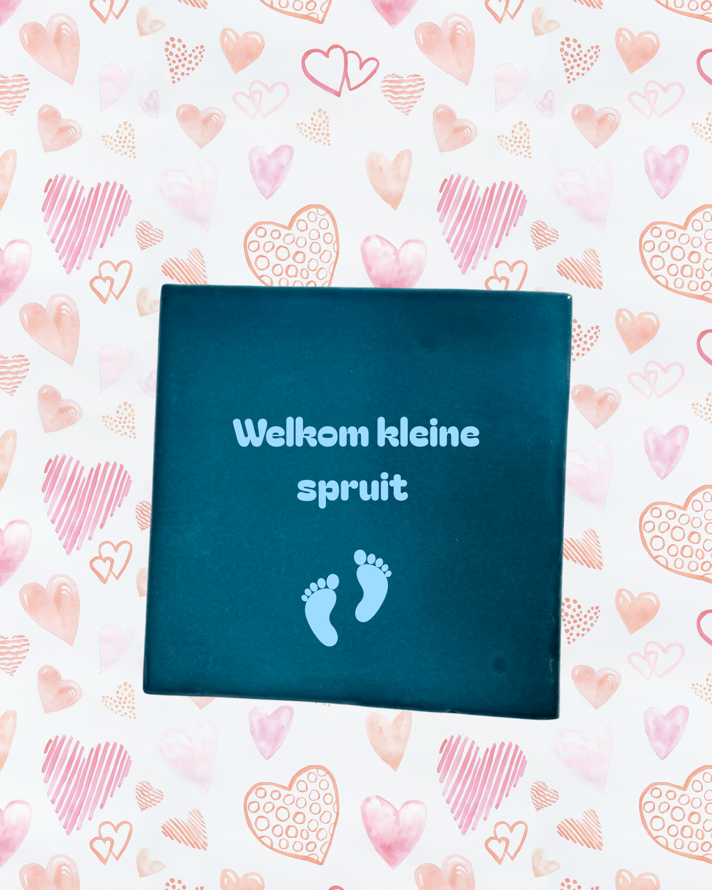 Tegeltje welkom kleine spruit