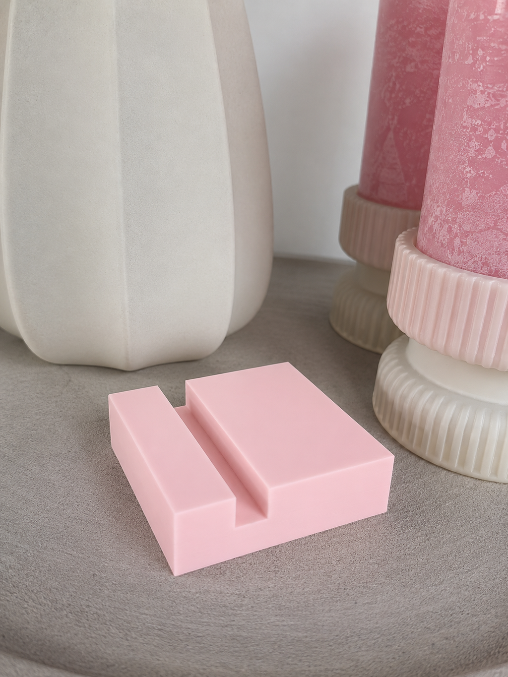Tegelhouder pastel roze