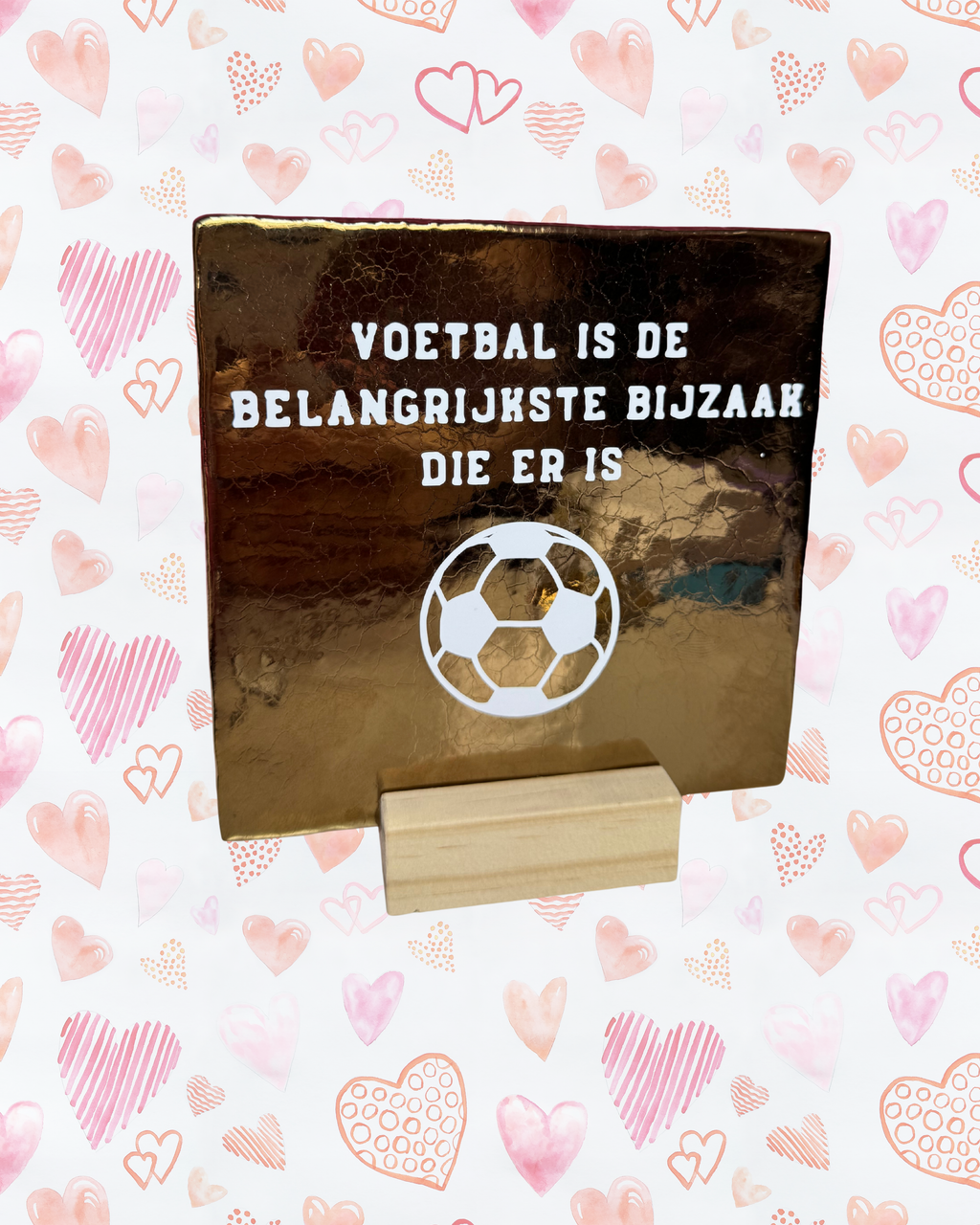 Tegeltje voetbal is de belangrijkste bijzaak