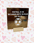 Tegeltje voetbal is de belangrijkste bijzaak