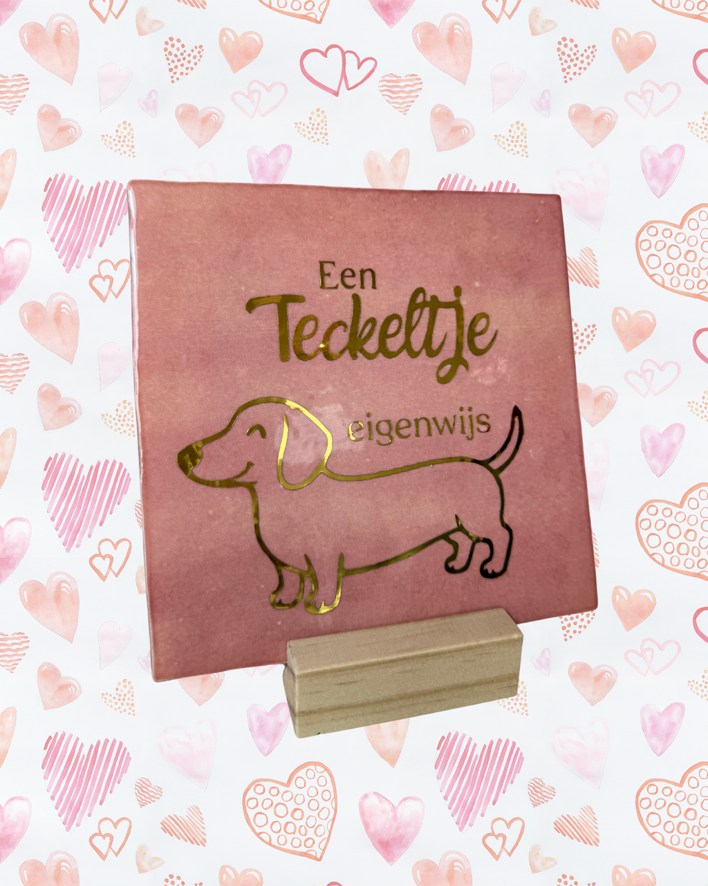 Tegeltje teckeltje eigenwijs