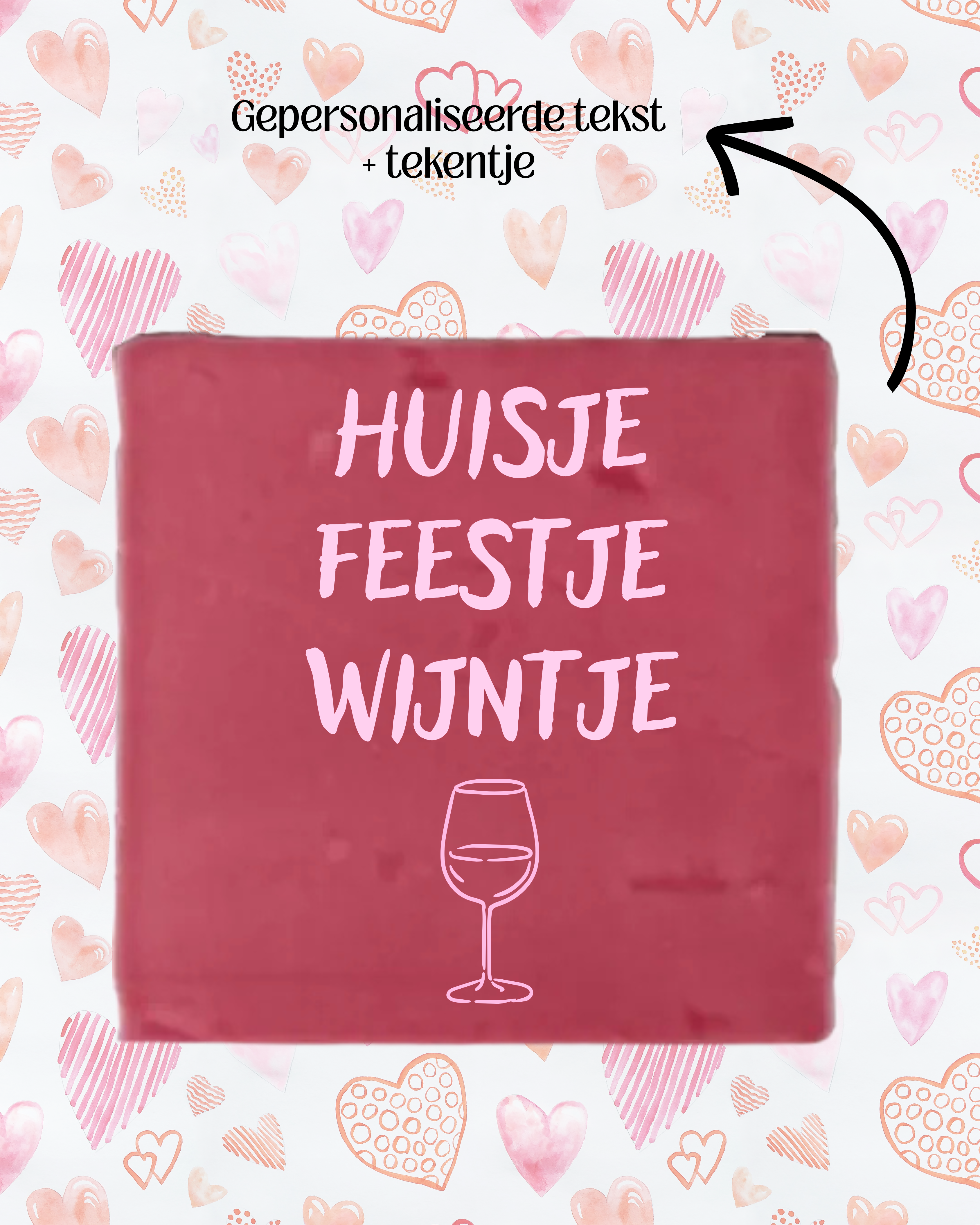 Tegeltje personaliseren met tekst + tekentje