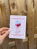 Kaartje vriendinnen en wijn