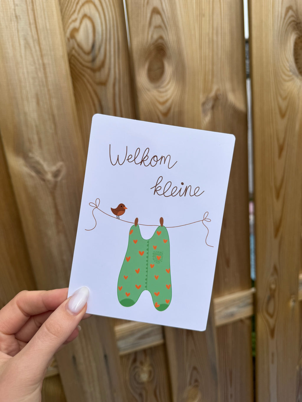 Kaart welkom kleine